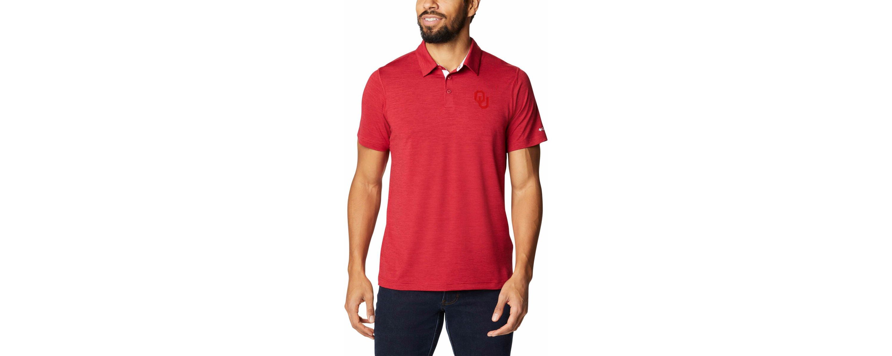 NCAA Oklahoma Sooners Tech Trail Omni-Shade Polo