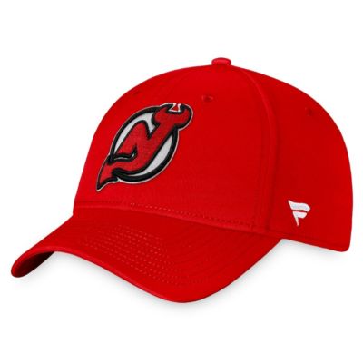Men's NHL Fanatics New Jersey Devils Core Primary Logo Flex Hat, Red, Medium