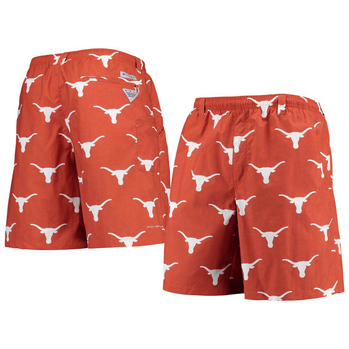 NCAA Texas Texas Longhorns PFG Backcast II 8" Omni-Shade Hybrid Shorts