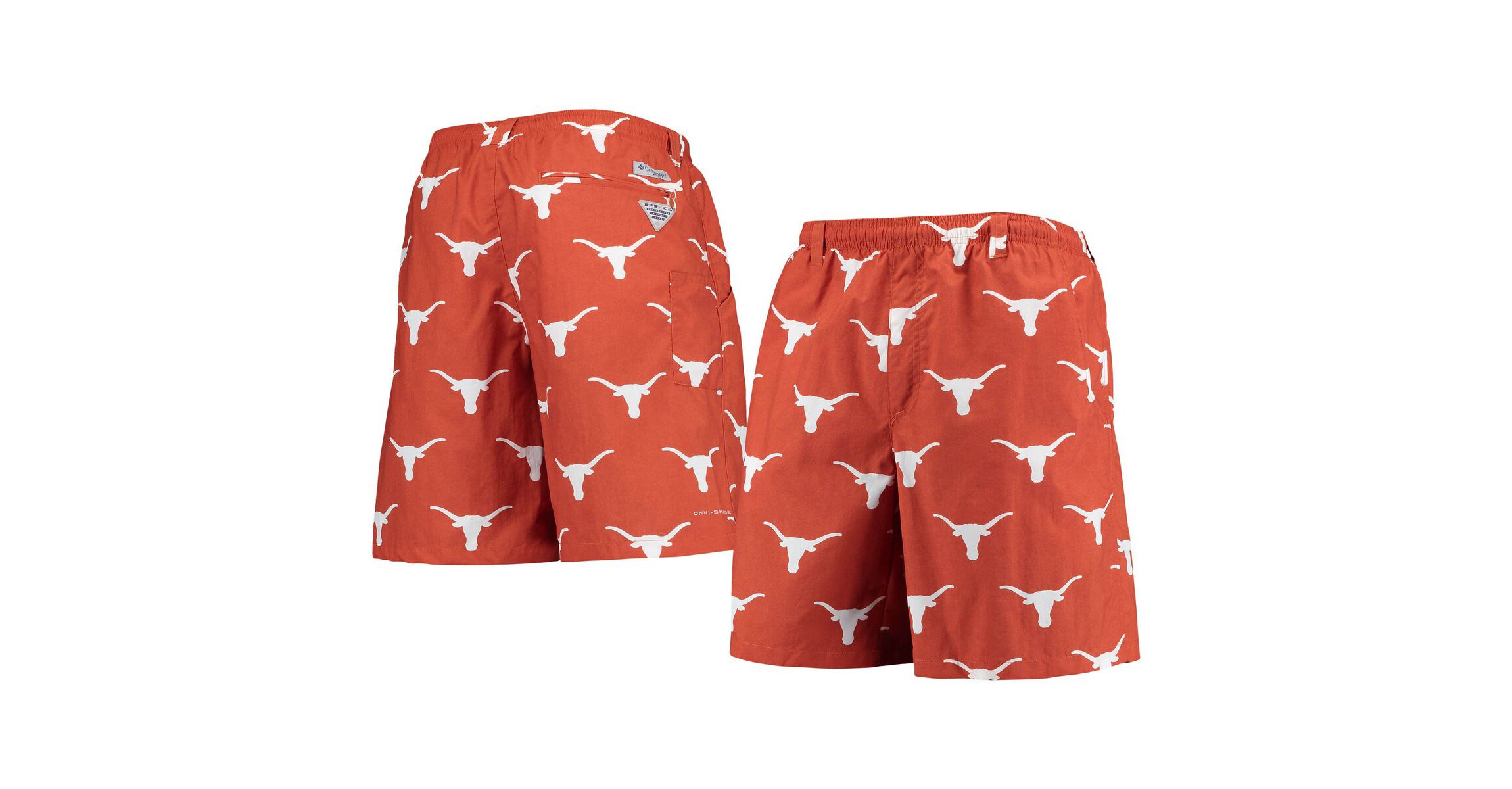 NCAA Texas Texas Longhorns PFG Backcast II 8" Omni-Shade Hybrid Shorts