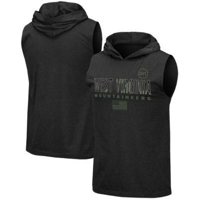 NCAA West Virginia Mountaineers OHT Military Appreciation Logo Hoodie Sleeveless T-Shirt