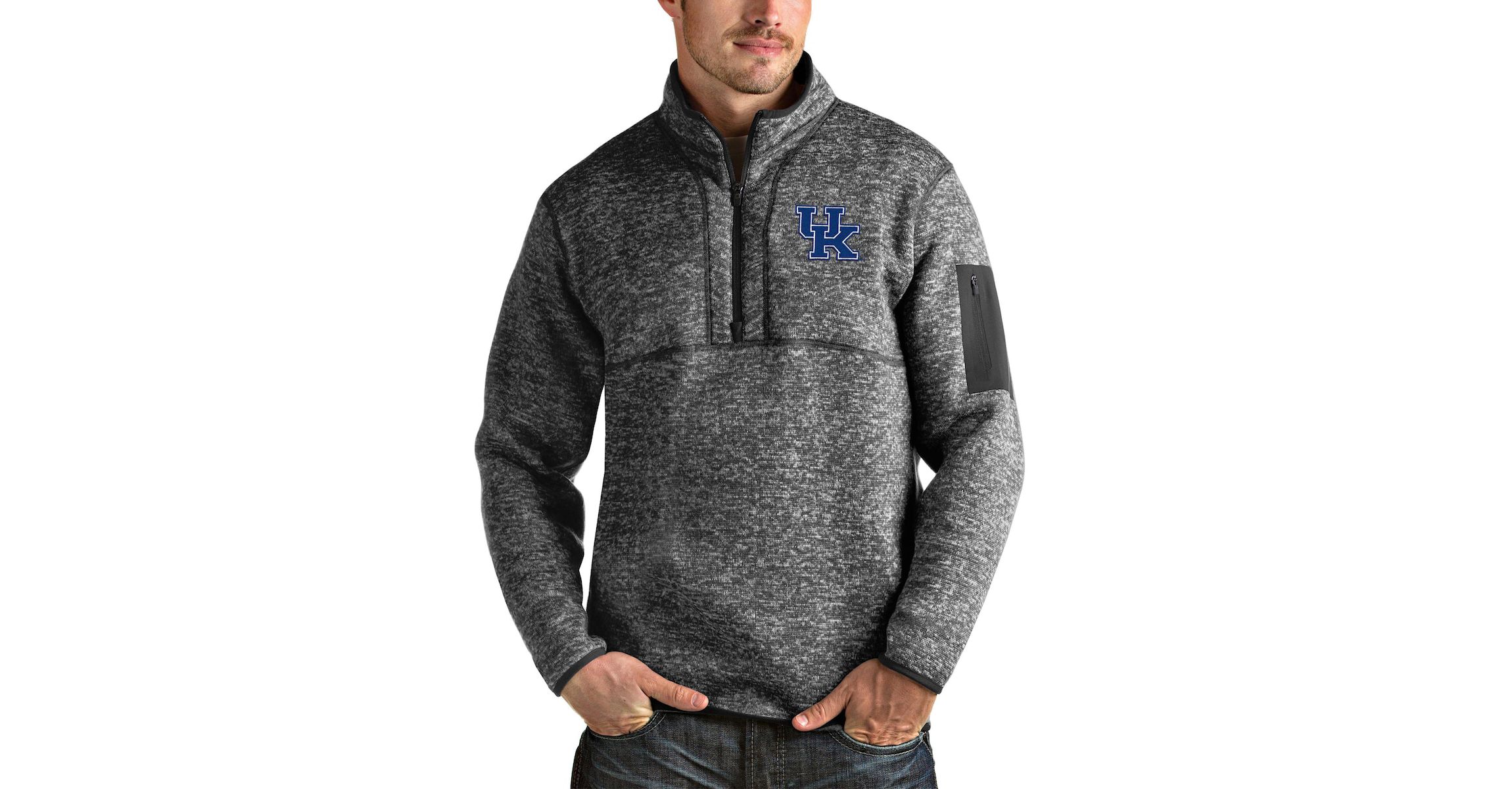 NCAA ed Kentucky Wildcats Fortune Half-Zip Pullover Jacket