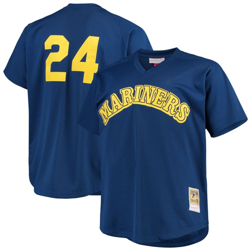 MLB Ken Griffey Jr. Seattle Mariners Big & Tall Cooperstown Collection Mesh Batting Practice Jersey