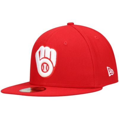 New Era Men's MLB Milwaukee Brewers Logo 59FIFTY Fitted Hat
