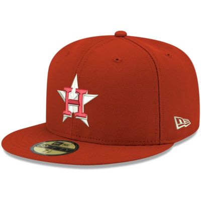 New Era Men's MLB Houston Astros Logo 59FIFTY Fitted Hat, Red, 8