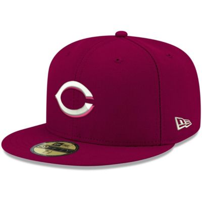 New Era Men's MLB Cincinnati Reds Logo 59FIFTY Fitted Hat, 7 3/4