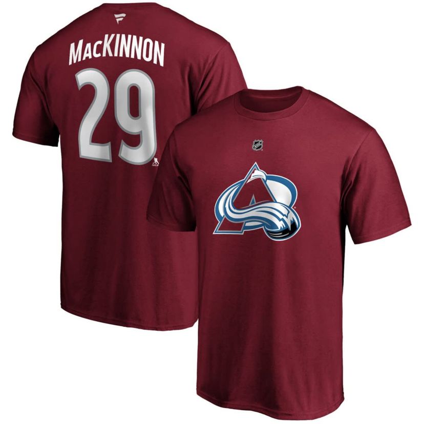 NHL Fanatics Nathan MacKinnon Colorado Avalanche Big & Tall Name & Number T-Shirt