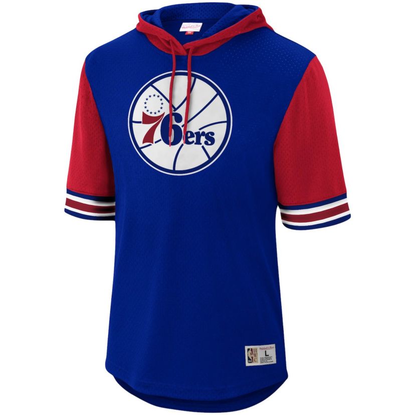 NBA Philadelphia 76ers Hardwood Classics Buzzer Beater Mesh Pullover Hoodie