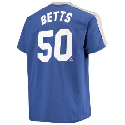 MLB Mookie Betts Los Angeles Dodgers Big & Tall Fashion Piping Player T-Shirt