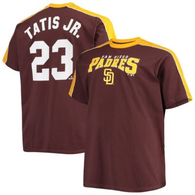 MLB Fernando Tatis Jr. Brown/Gold San Diego Padres Big & Tall Fashion Piping Player T-Shirt
