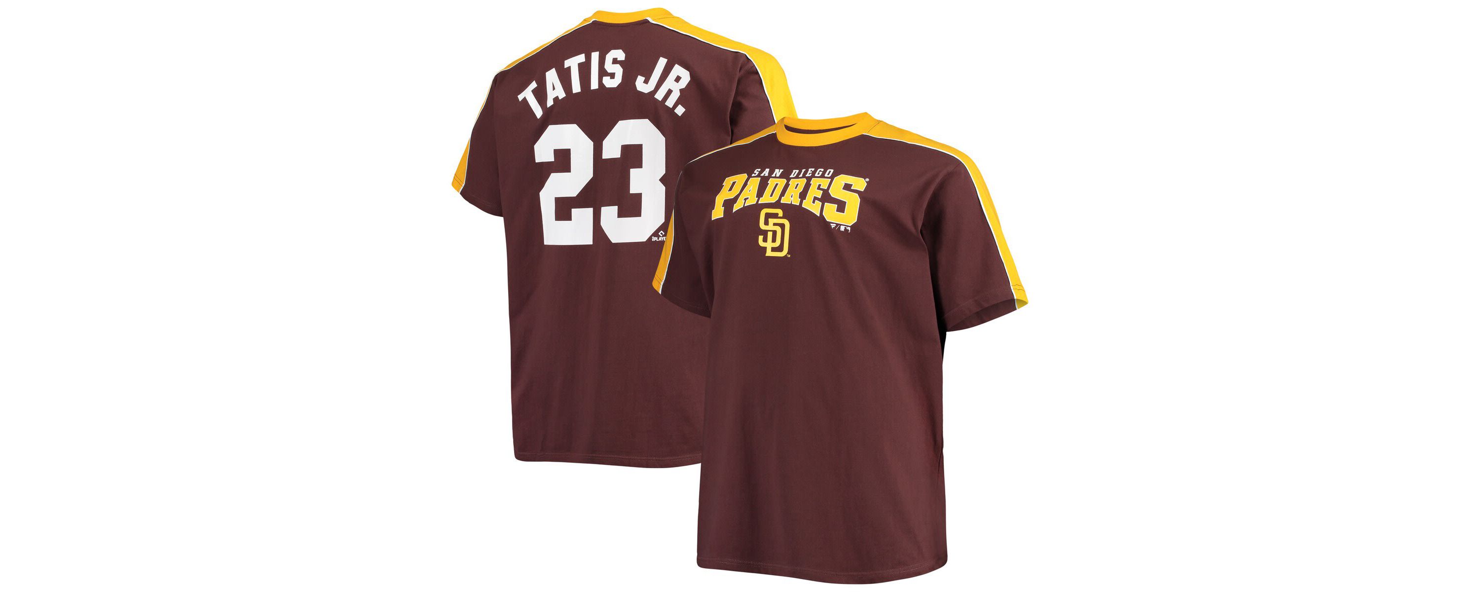 MLB Fernando Tatis Jr. Brown/Gold San Diego Padres Big & Tall Fashion Piping Player T-Shirt