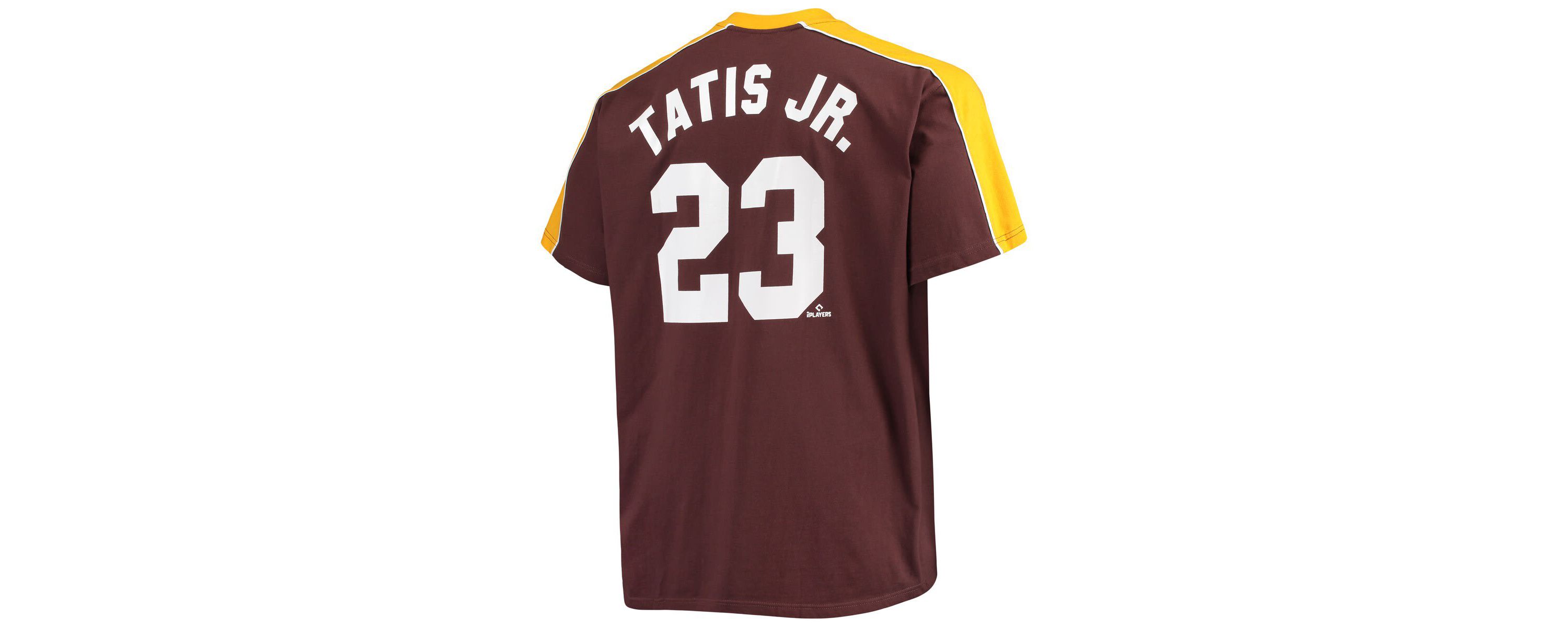MLB Fernando Tatis Jr. Brown/Gold San Diego Padres Big & Tall Fashion Piping Player T-Shirt