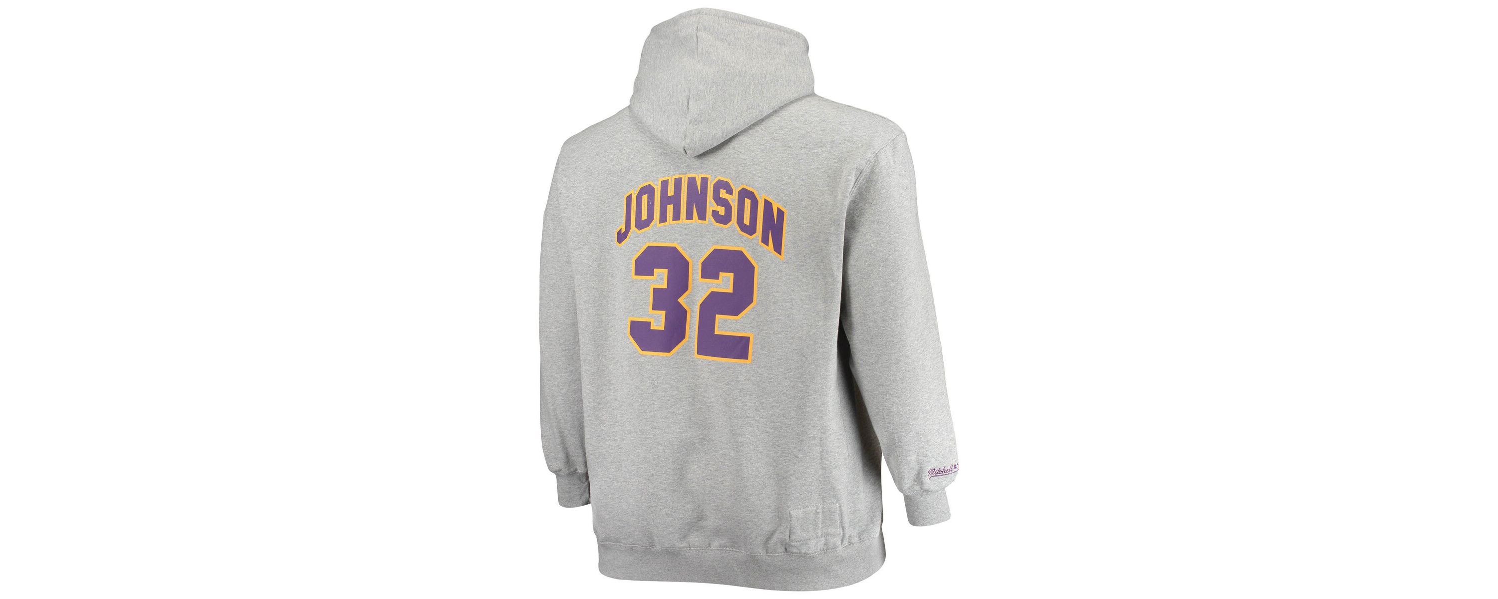 NBA Magic Johnson ed Los Angeles Lakers Big & Tall Name & Number Pullover Hoodie