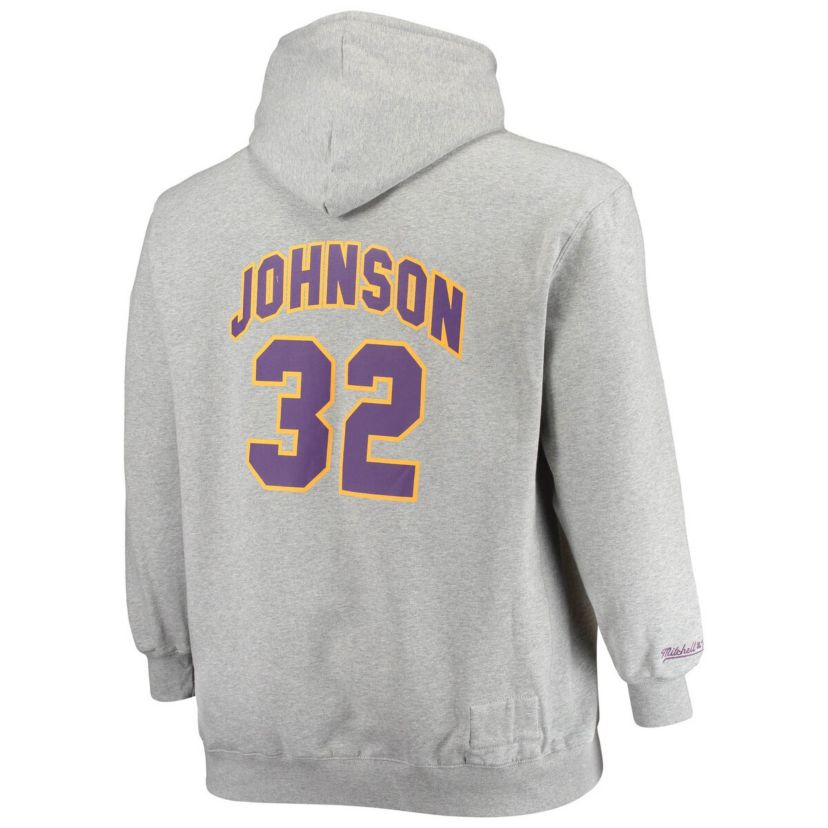 NBA Magic Johnson ed Los Angeles Lakers Big & Tall Name & Number Pullover Hoodie