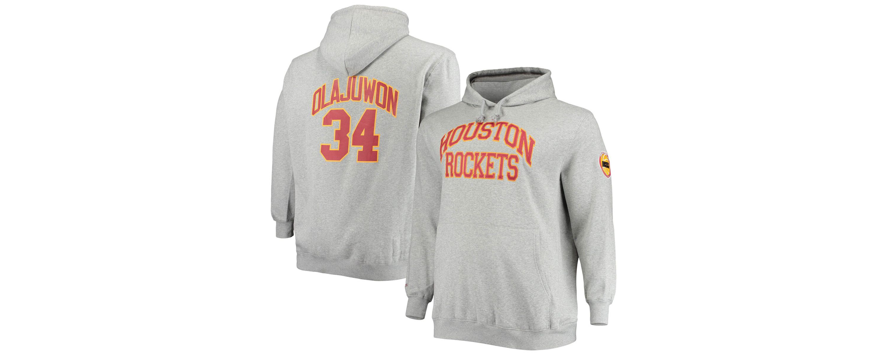 NBA Hakeem Olajuwon ed Houston Rockets Big & Tall Name & Number Pullover Hoodie