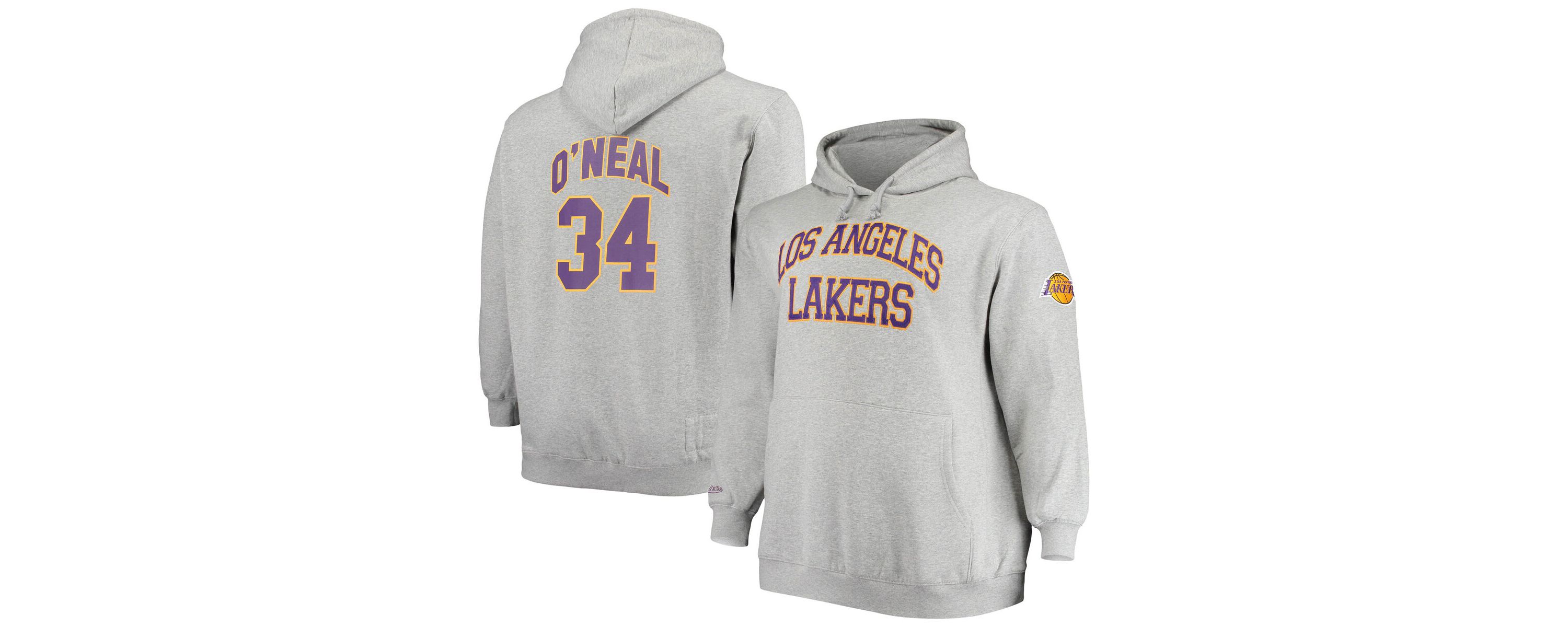 NBA Shaquille ONeal ed Los Angeles Lakers Big & Tall Name & Number Pullover Hoodie