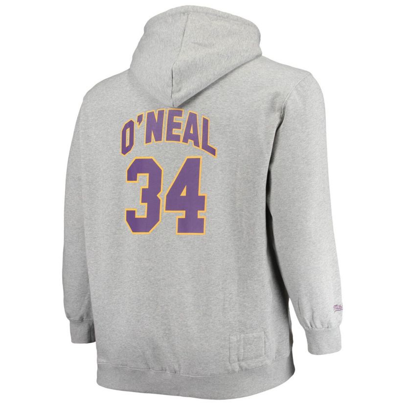 NBA Shaquille ONeal ed Los Angeles Lakers Big & Tall Name & Number Pullover Hoodie