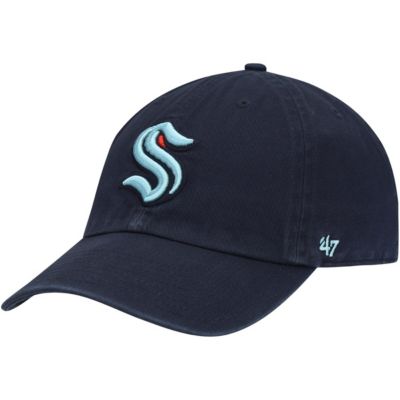 '47 Men's NHL Deep Sea Seattle Kraken Clean Up Adjustable Hat, Navy Blue