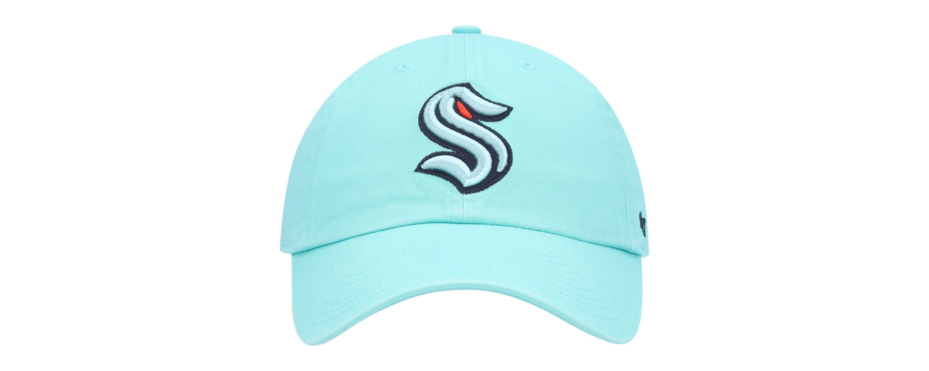 NHL Light Seattle Kraken Logo Clean Up Adjustable Hat