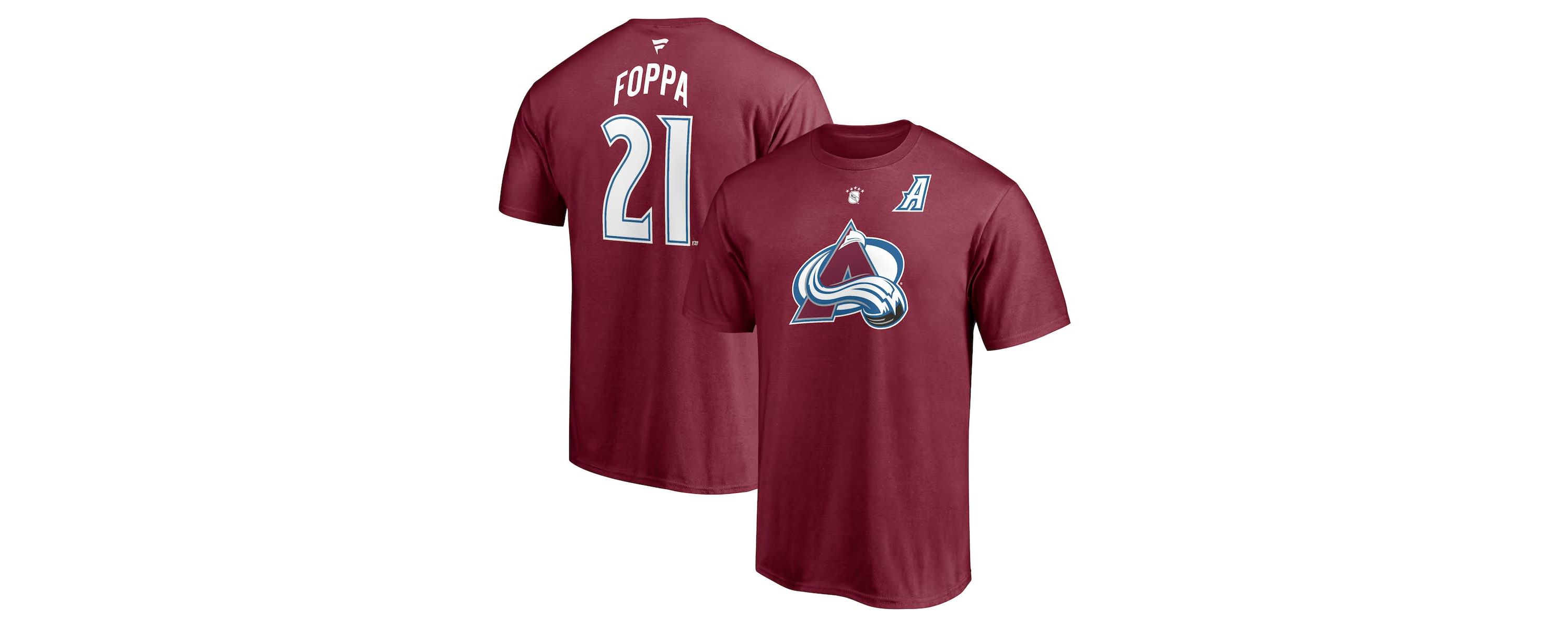 NHL Fanatics Peter Forsberg Colorado Avalanche Authentic Stack Retired Player Nickname & Number T-Shirt