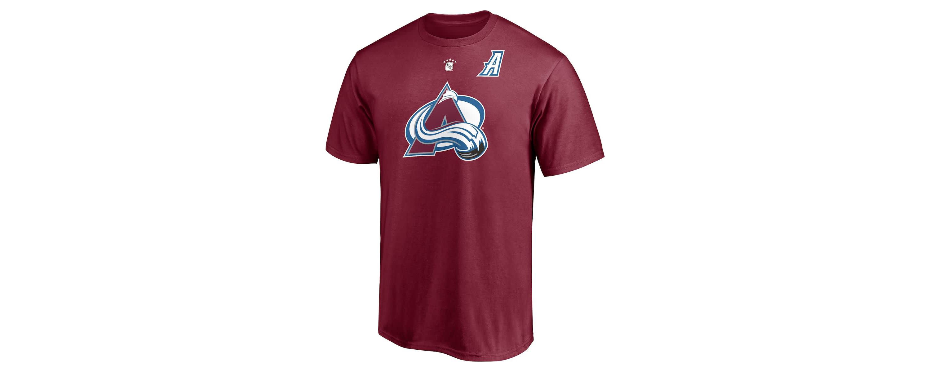 NHL Fanatics Peter Forsberg Colorado Avalanche Authentic Stack Retired Player Nickname & Number T-Shirt