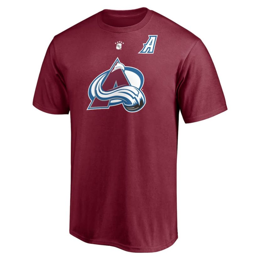 NHL Fanatics Peter Forsberg Colorado Avalanche Authentic Stack Retired Player Nickname & Number T-Shirt