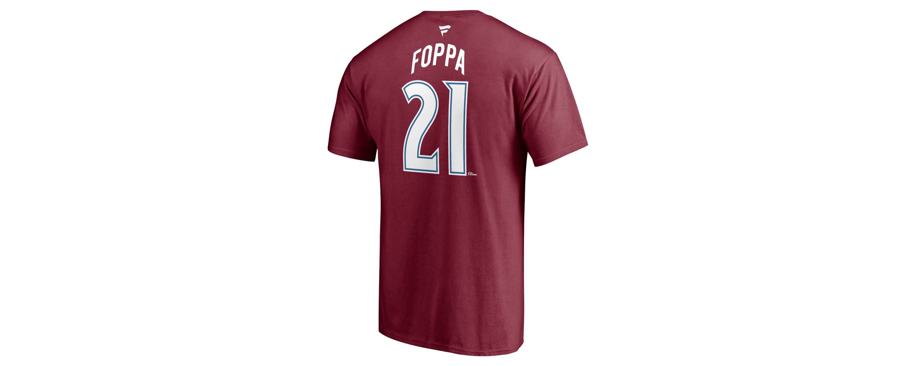 NHL Fanatics Peter Forsberg Colorado Avalanche Authentic Stack Retired Player Nickname & Number T-Shirt