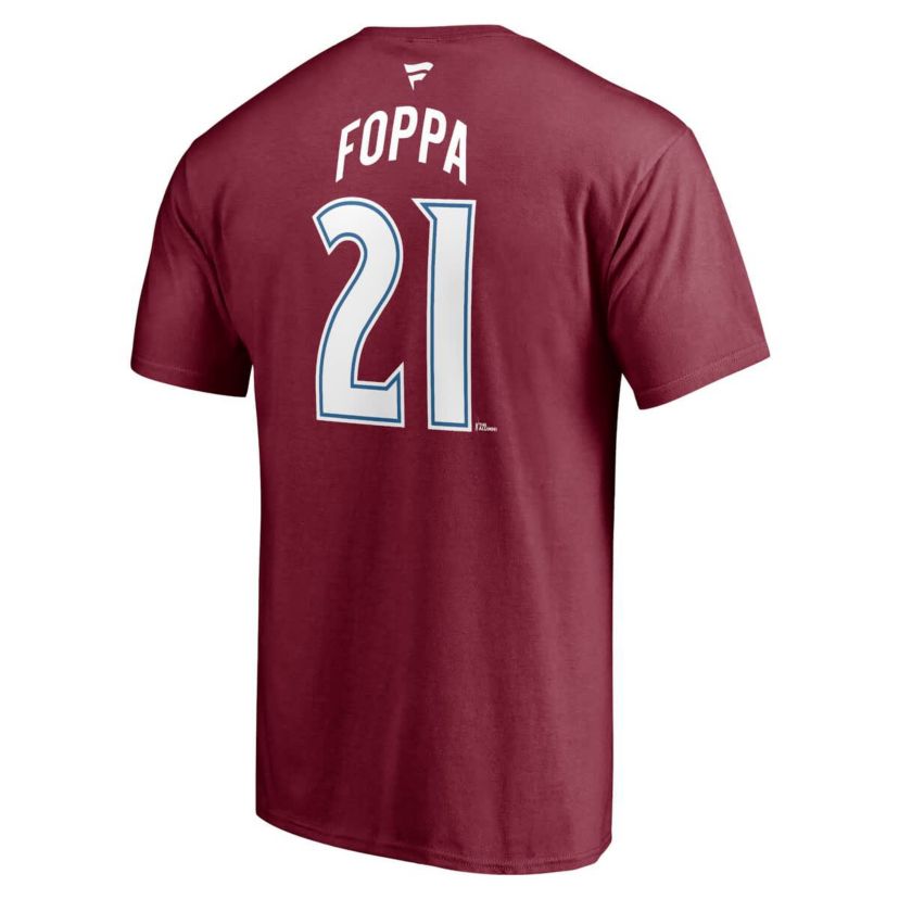 NHL Fanatics Peter Forsberg Colorado Avalanche Authentic Stack Retired Player Nickname & Number T-Shirt