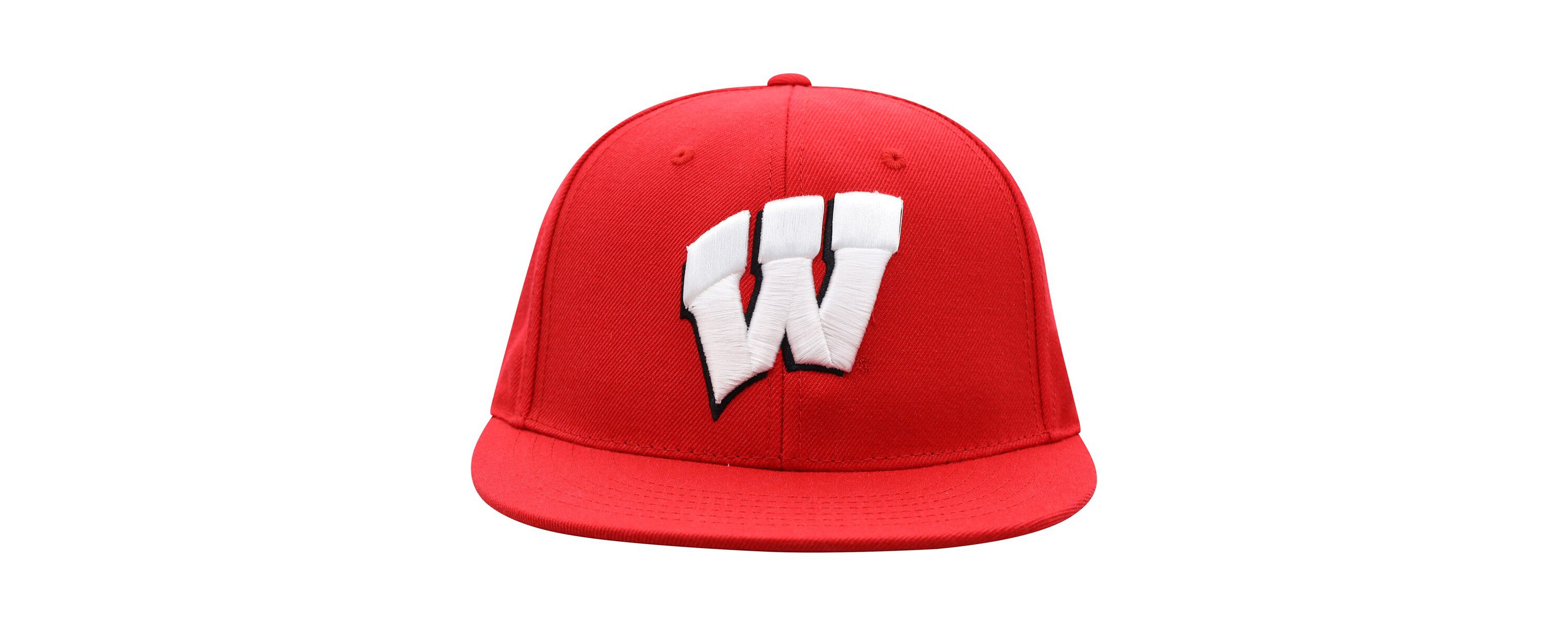 NCAA Wisconsin Badgers Team Color Fitted Hat