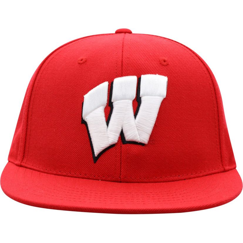 NCAA Wisconsin Badgers Team Color Fitted Hat