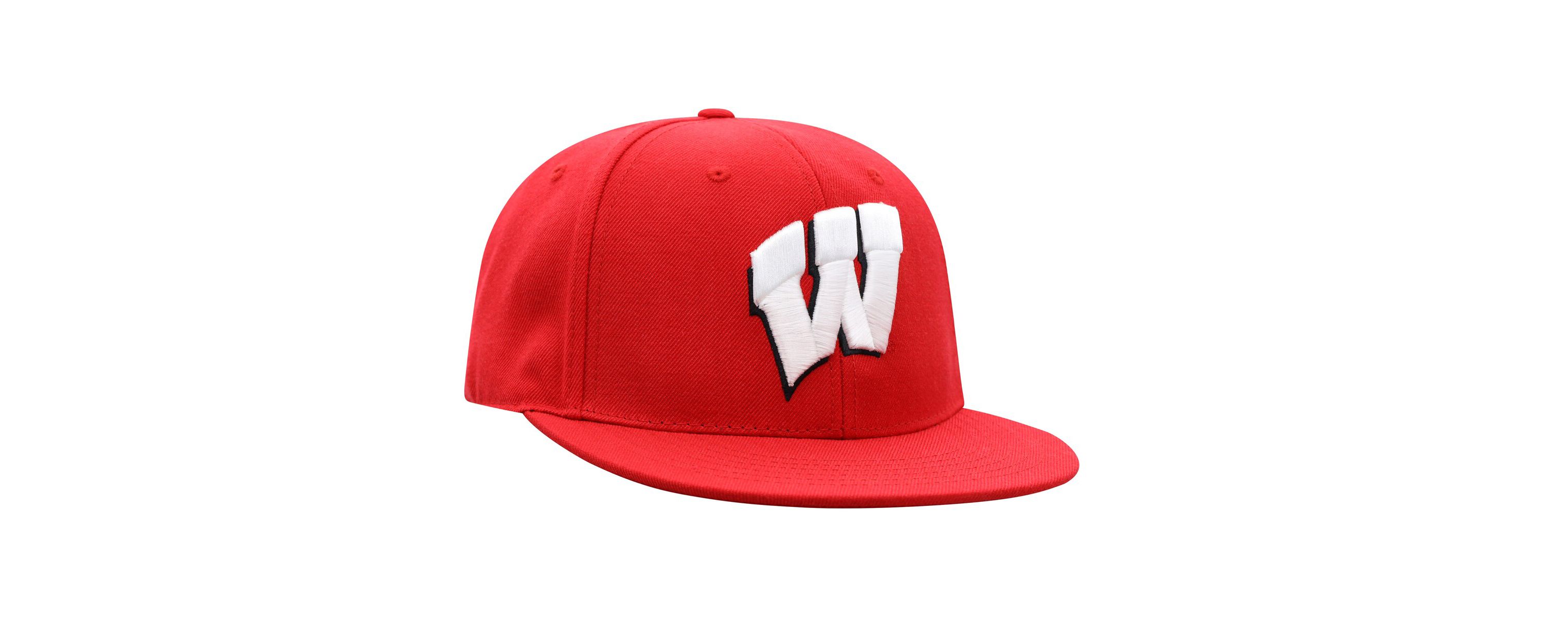 NCAA Wisconsin Badgers Team Color Fitted Hat