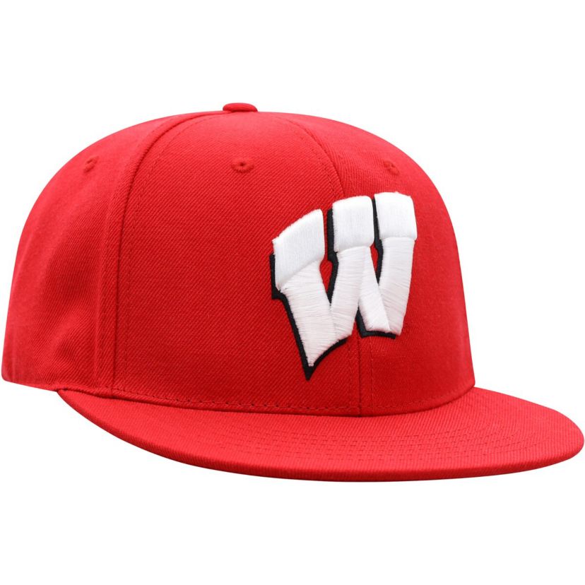 NCAA Wisconsin Badgers Team Color Fitted Hat