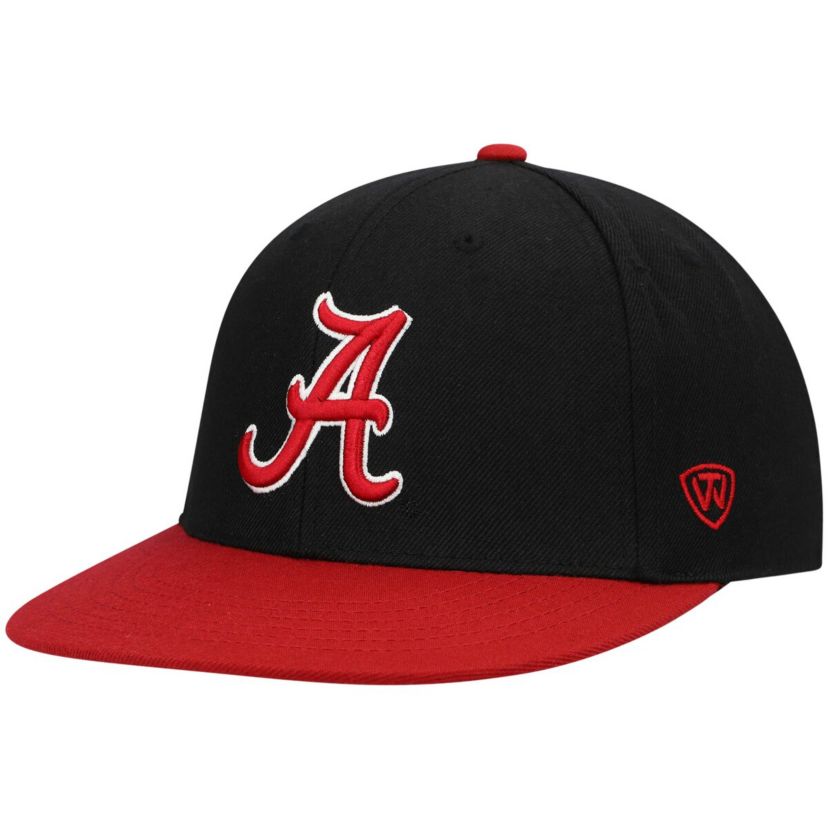Alabama Crimson Tide NCAA Black/Crimson Alabama Tide Team Color Two-Tone Fitted Hat