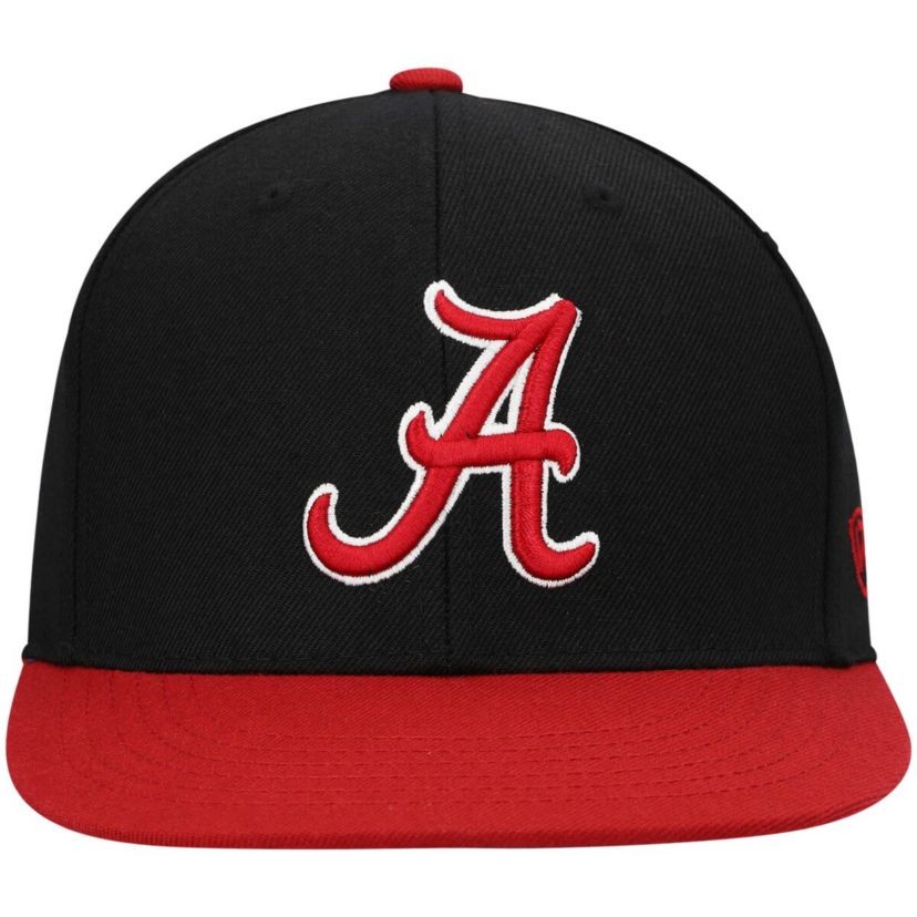 Alabama Crimson Tide NCAA Black/Crimson Alabama Tide Team Color Two-Tone Fitted Hat
