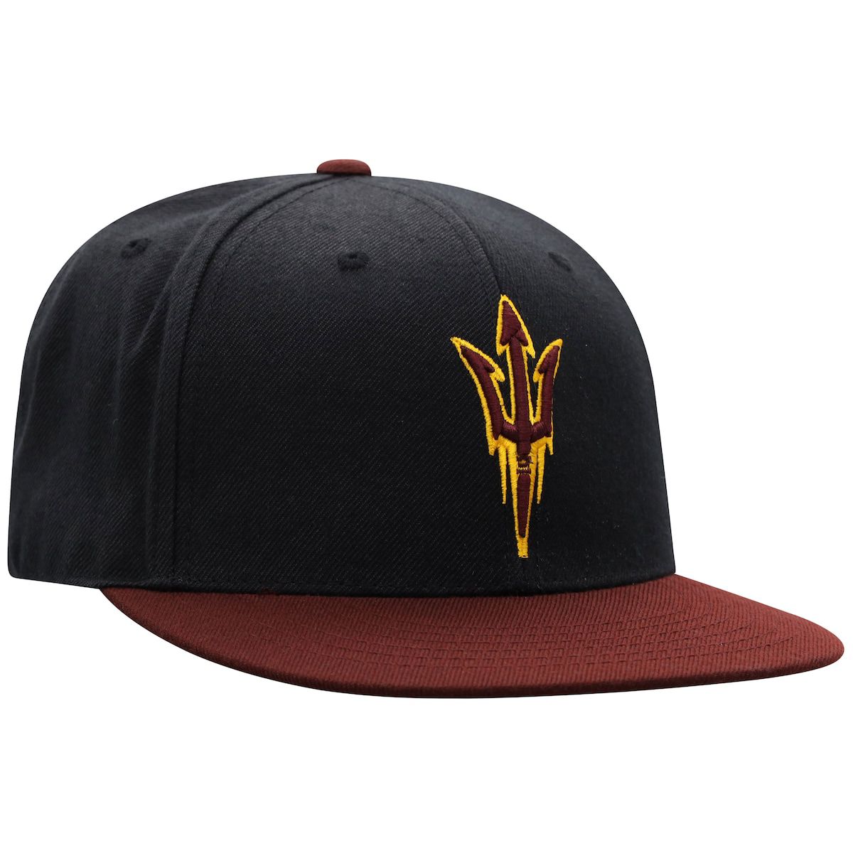 NCAA Black/Maroon Arizona State Sun Devils Team Color Two-Tone Fitted Hat