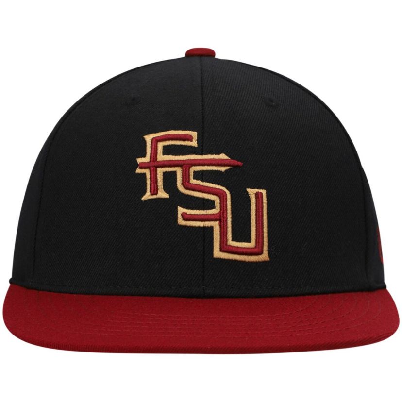 NCAA Black/Garnet Florida State Seminoles Team Color Two-Tone Fitted Hat