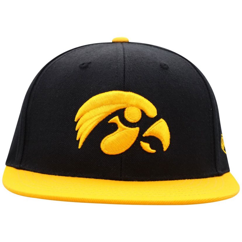 NCAA Black/Gold Iowa Hawkeyes Team Color Two-Tone Fitted Hat