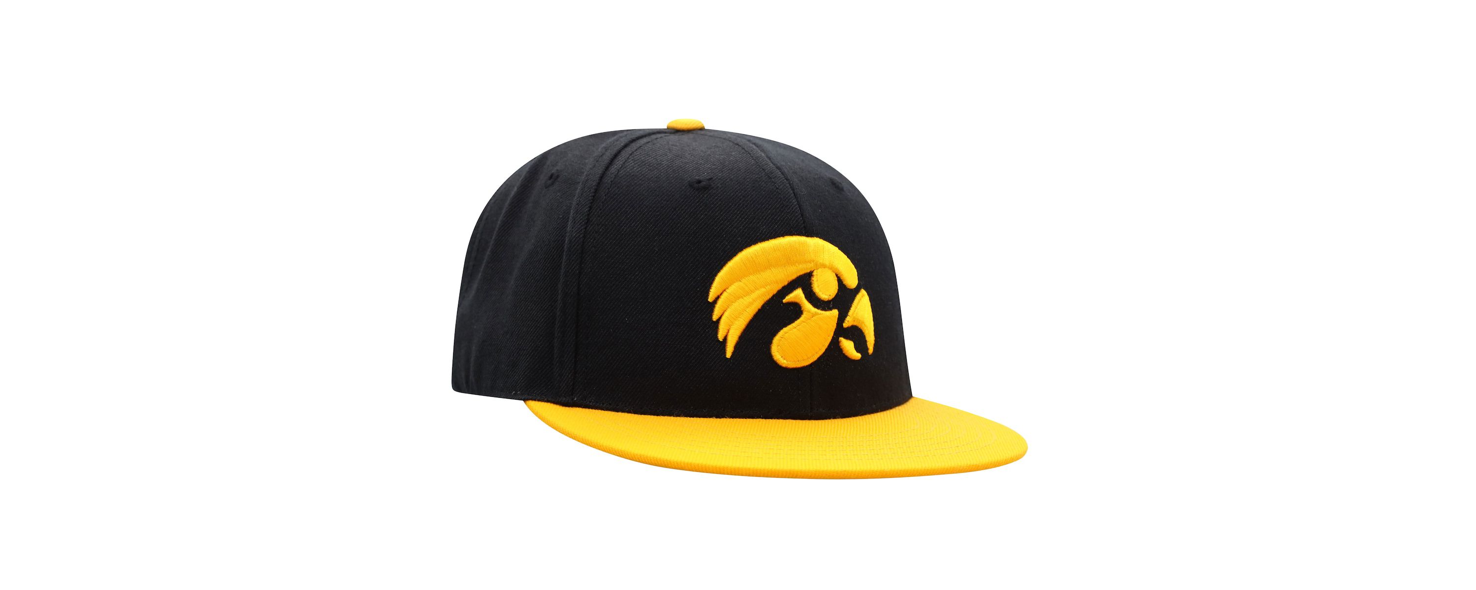 NCAA Black/Gold Iowa Hawkeyes Team Color Two-Tone Fitted Hat