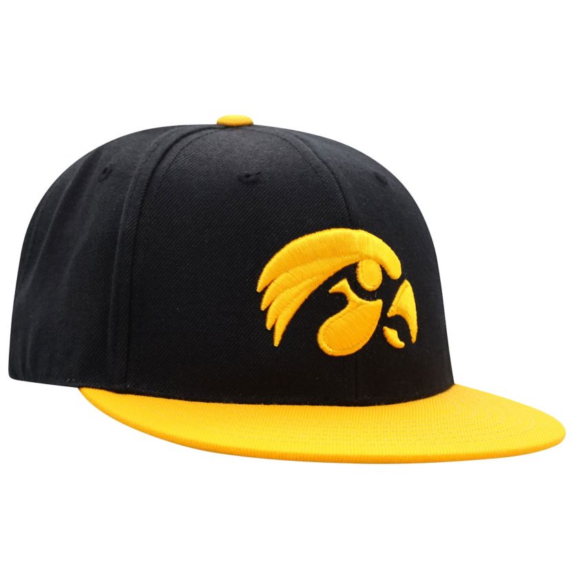 NCAA Black/Gold Iowa Hawkeyes Team Color Two-Tone Fitted Hat