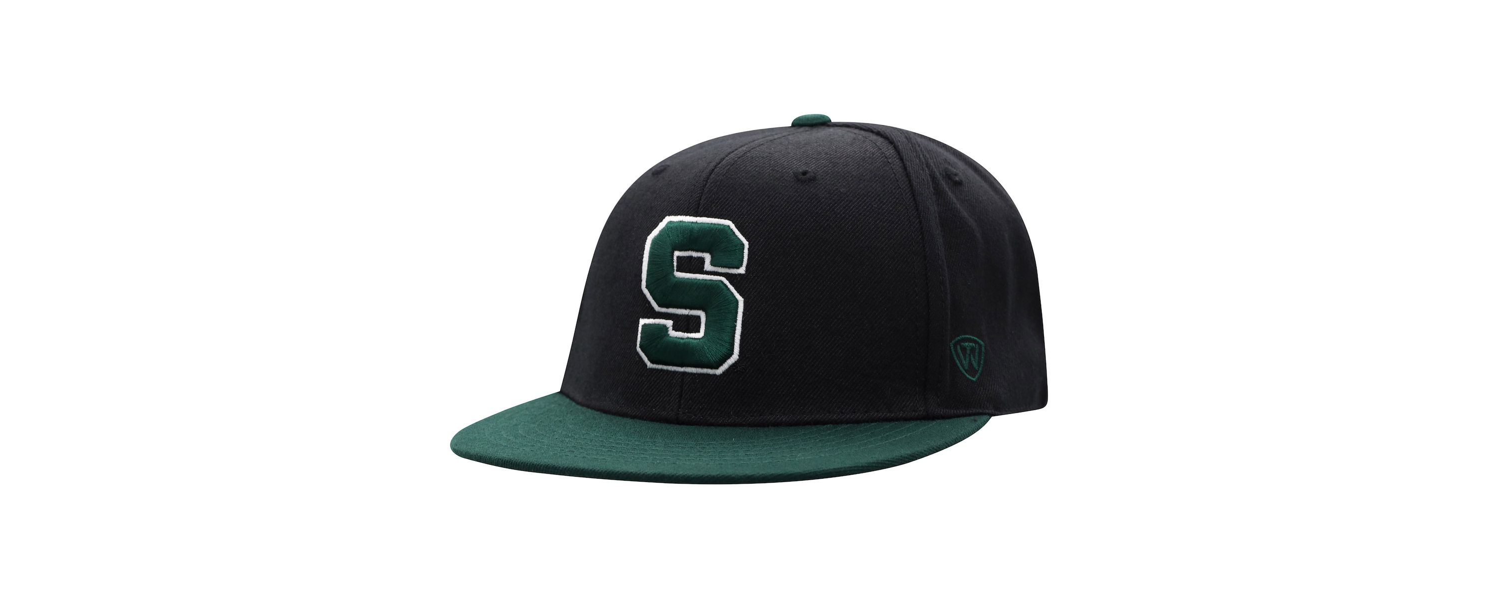 NCAA Black/Green Michigan State Spartans Team Color Two-Tone Fitted Hat
