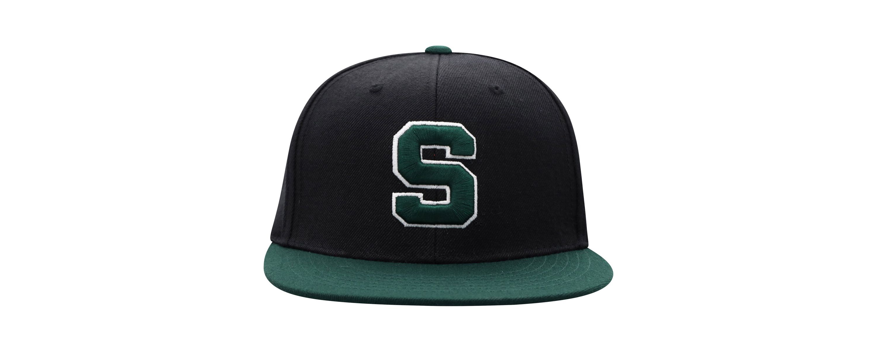 NCAA Black/Green Michigan State Spartans Team Color Two-Tone Fitted Hat
