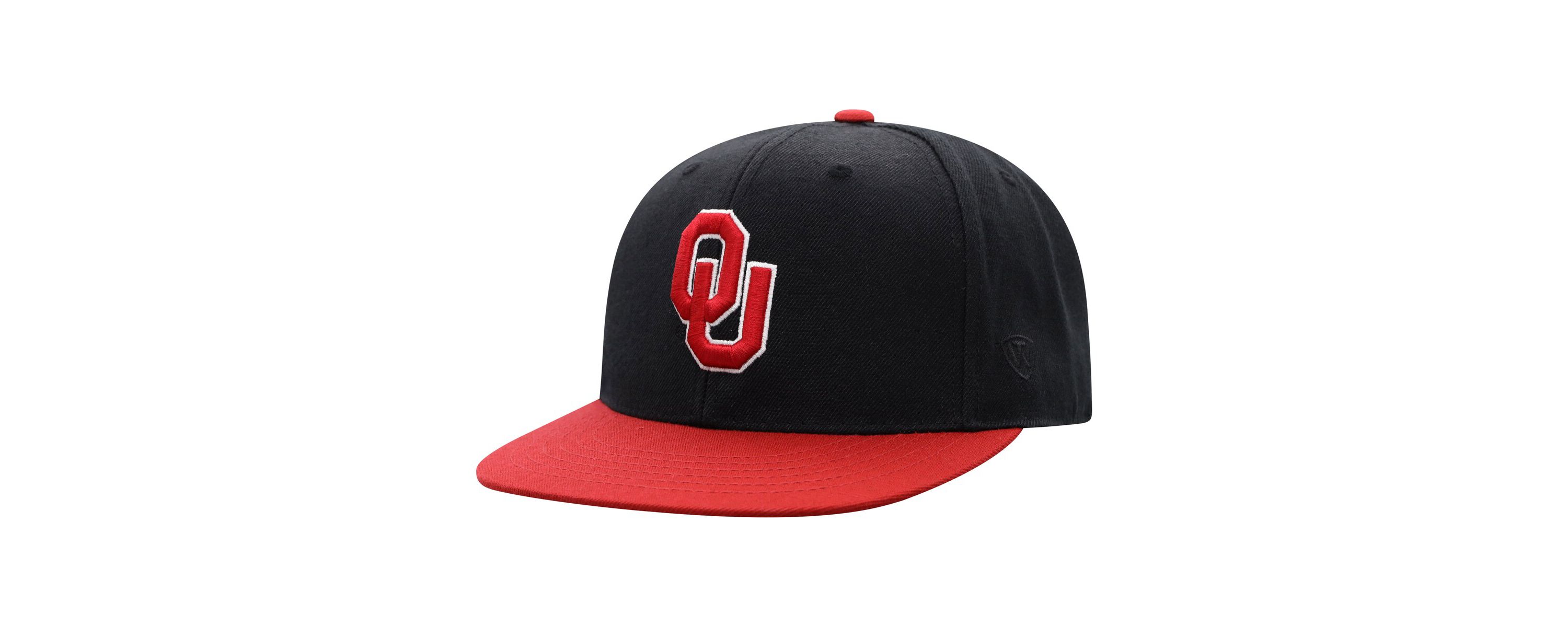 NCAA Black/Crimson Oklahoma Sooners Team Color Two-Tone Fitted Hat