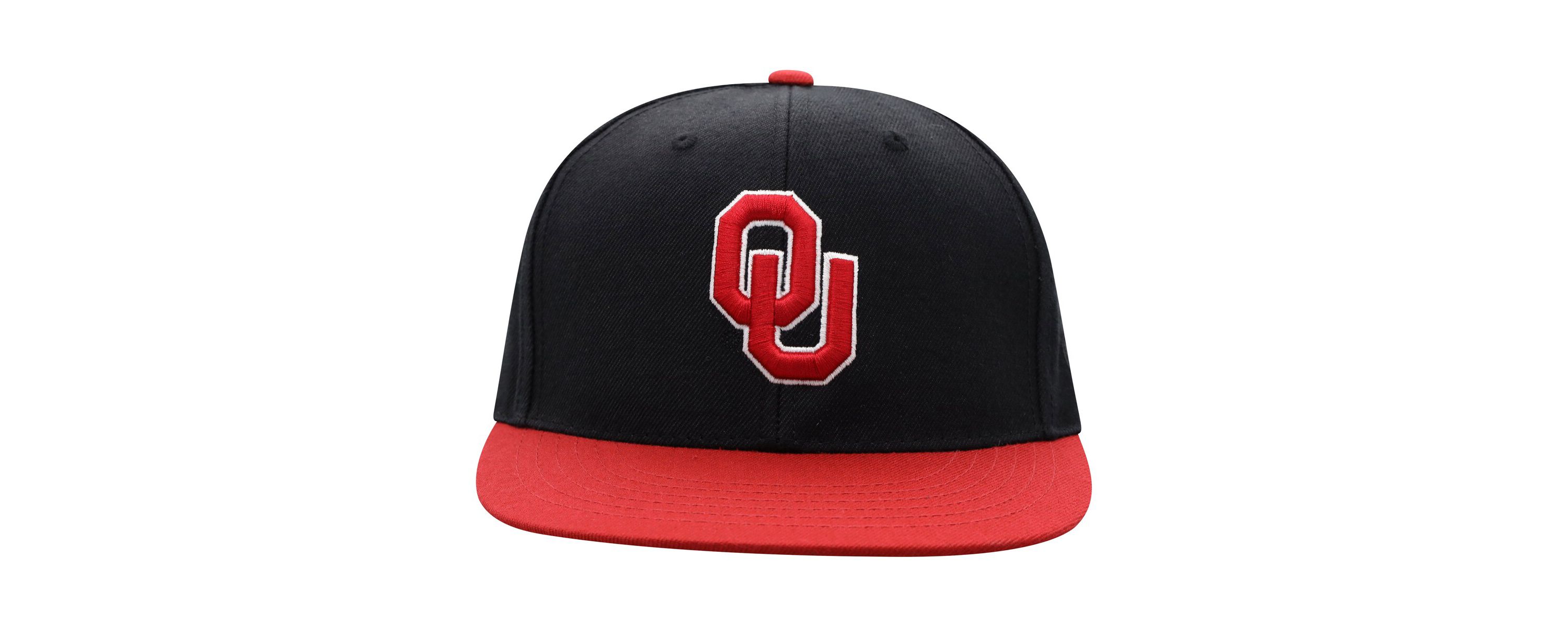NCAA Black/Crimson Oklahoma Sooners Team Color Two-Tone Fitted Hat