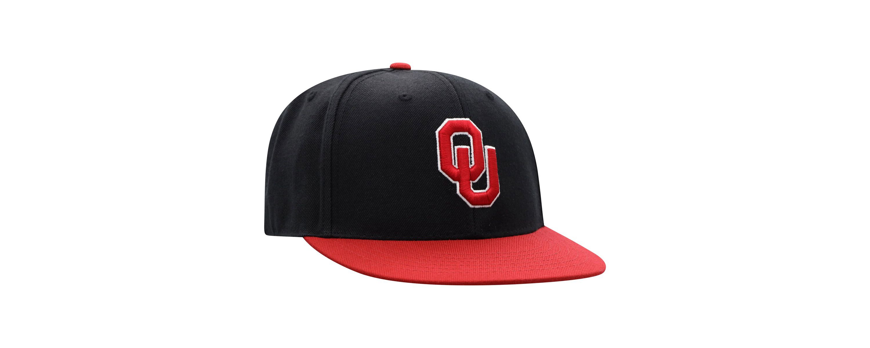 NCAA Black/Crimson Oklahoma Sooners Team Color Two-Tone Fitted Hat