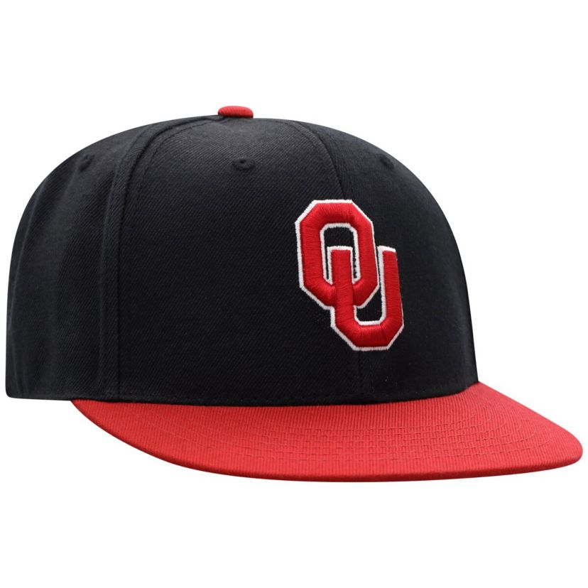 NCAA Black/Crimson Oklahoma Sooners Team Color Two-Tone Fitted Hat