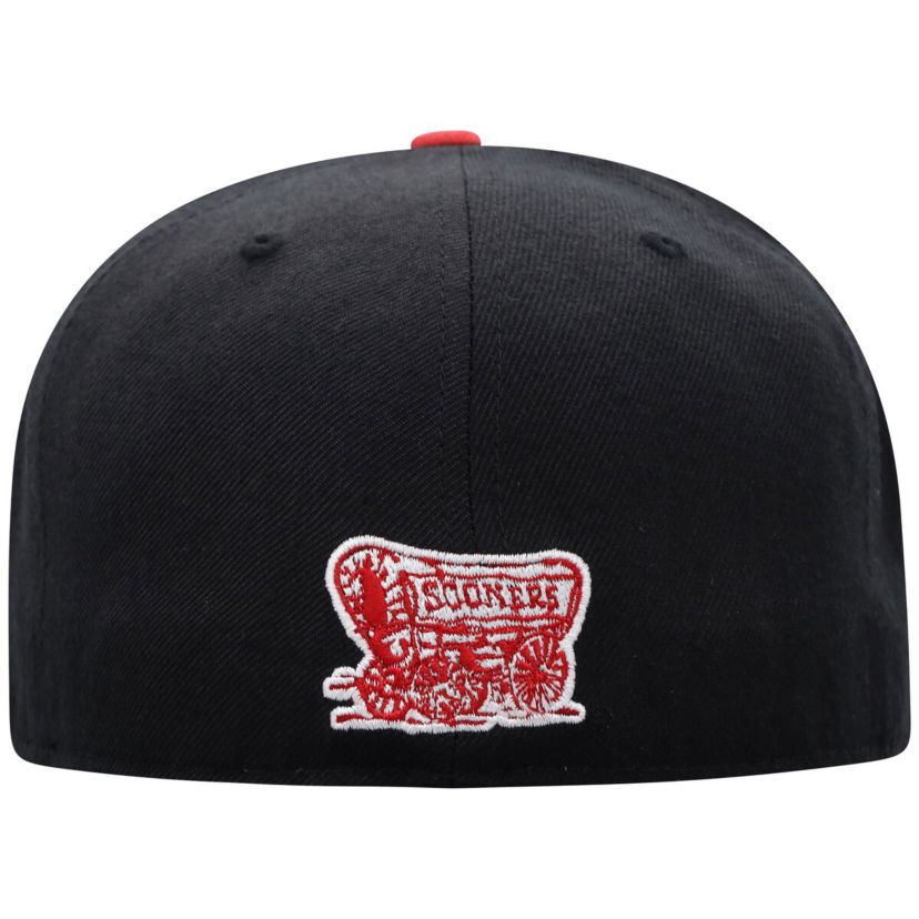 NCAA Black/Crimson Oklahoma Sooners Team Color Two-Tone Fitted Hat