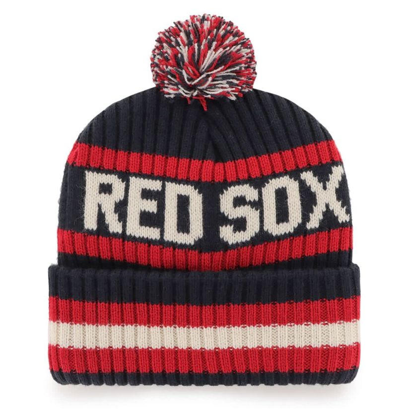 Boston Red Sox MLB Boston Sox Bering Cuffed Knit Hat with Pom