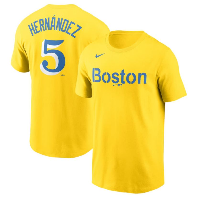 Boston Red Sox MLB Nike Enrique Hernandez Boston Sox City Connect Name & Number T-Shirt