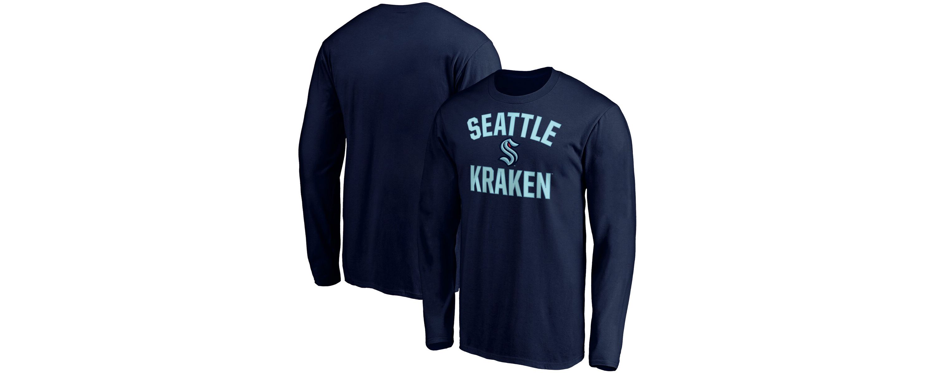 NHL Fanatics Deep Sea Seattle Kraken Big & Tall Victory Arch Long Sleeve T-Shirt
