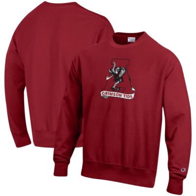 Alabama Crimson Tide NCAA Vault Logo Reverse Weave Pullover Sweatshirt